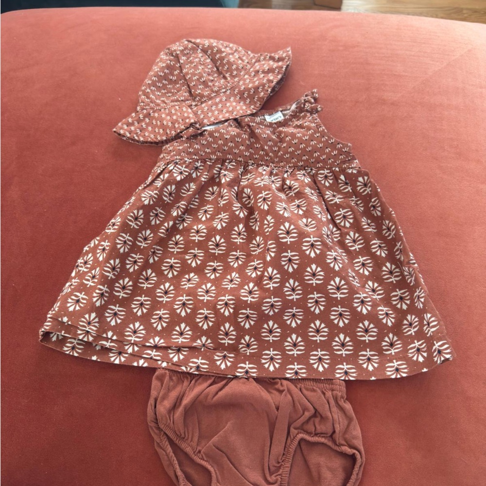 Carter's Brown Floral Skater Skirt